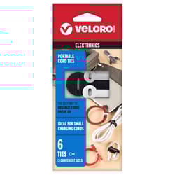 VELCRO Brand Assorted Nylon Ties 6 pk