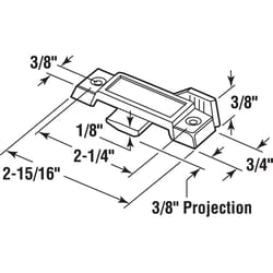 Prime-Line Painted White Zinc Sash Lock 1 pk