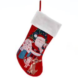 Kurt S. Adler Red Rudolph with Santa Christmas Stocking