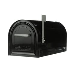 Architectural Mailboxes Reliant Contemporary Galvanized Steel Post Mount Black Mailbox