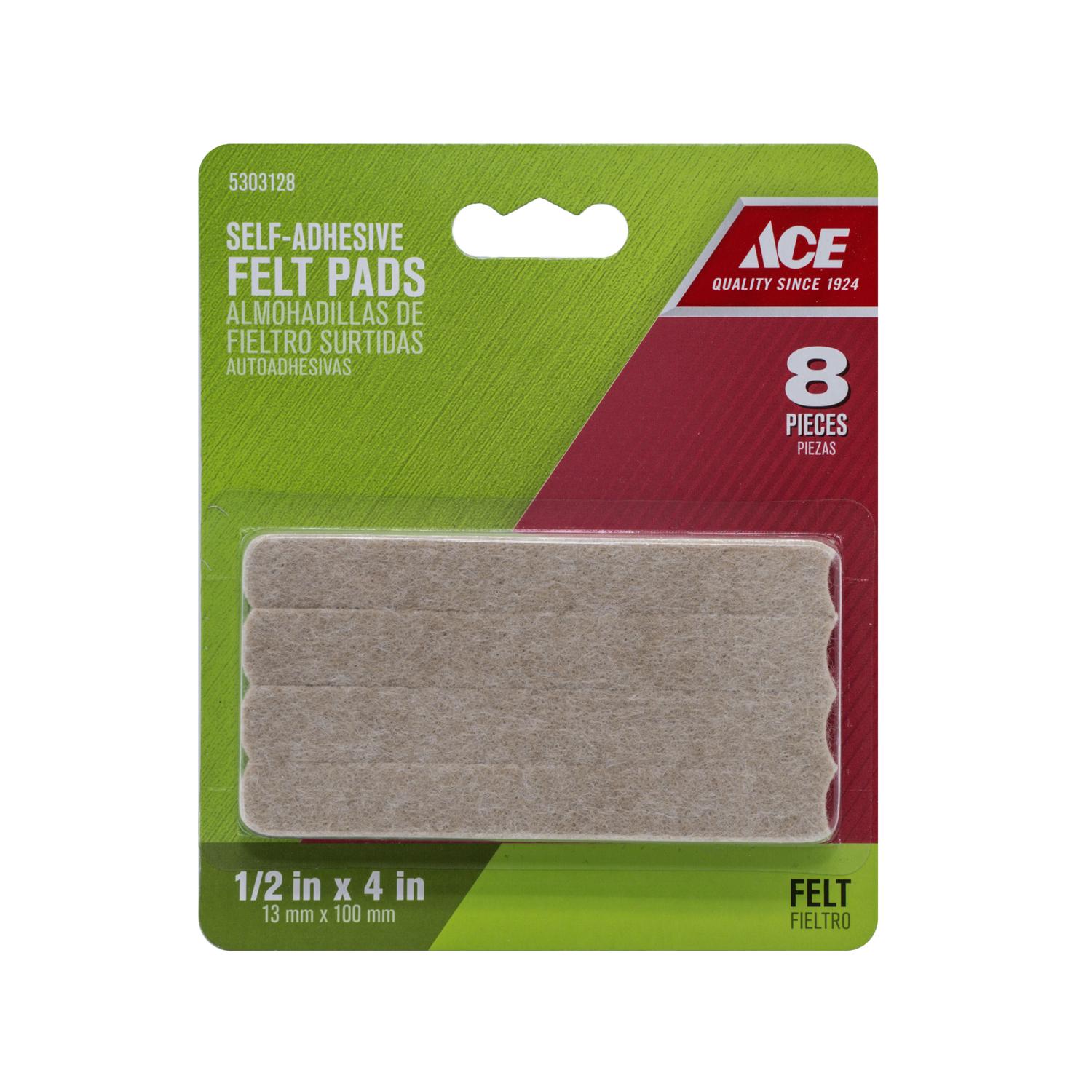 A0123 Ace Felt Self Adhesive Protective Pad Brown Rectan sku A0123