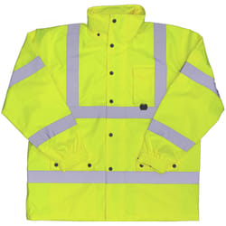Boss Hi-Vis Yellow Polyester Rain Jacket M