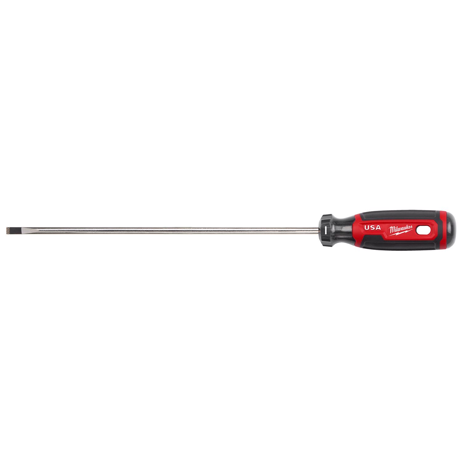 Milwaukee Made in USA Cushion Grip 1/4 in. Cabinet Made in USA Screwdriver 1 pk