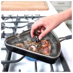 Jokari Aluminum Skillet w/Lid 0.88 qt Black