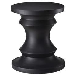 Glitzhome 18.25 in. H Black Fiberglass/MGO Plant Stand