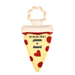 Pavilion Pavilion's Pets Multicolored Cotton Pizza Squeak Dog Toy 13 in. 1 pk