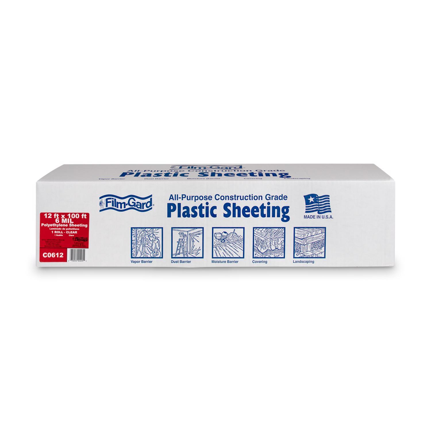 Film-Gard Plastic Sheeting 6 mil X 12 ft. W X 100 ft. L Polyethylene Clear 1 pk Sansujyuku sansujyuku.com