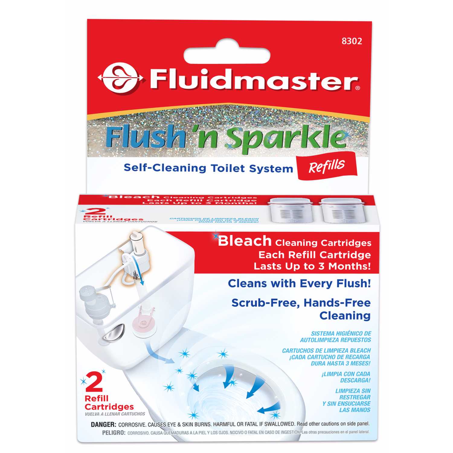 Fluidmaster Flush N' Sparkle No Scent Continuous Toilet Cleaning System ...
