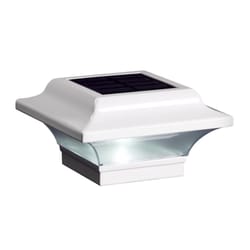 Classy Caps White Solar Powered 0.28 W LED Post Cap Light 1 pk