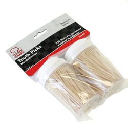 Chef Craft Brown/Clear Plastic/Wood Toothpicks and Container 250 oz