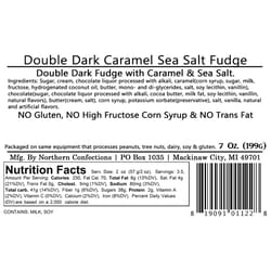 Devon's Mackinac Island Fudge Co. Double Dark Sea Salt Fudge 7 oz