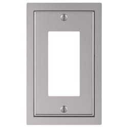 Amerelle Traditional Satin Nickel Silver Zinc Wall Plate 1 pk