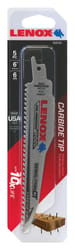 Lenox Demolition CT 6 in. Carbide Tipped Reciprocating Saw Blade 6 TPI 5 pk