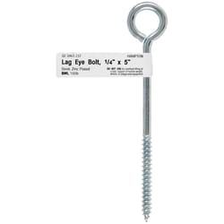 Hampton 1/4 in. X 5 in. L Zinc-Plated Steel Lag Thread Eyebolt