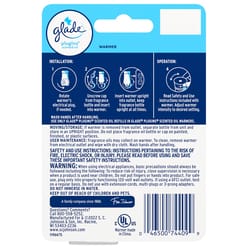 Glade Plug-Ins Scented Scent Air Freshener Oil Warmer 1 oz Solid 1 pk