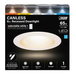 Feit LED Retrofits White 7.1 in. W LED Canless Recessed Downlight 13 W