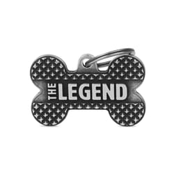 MyFamily Bronx Silver Bone The Legend Metal Dog Pet Tags Large