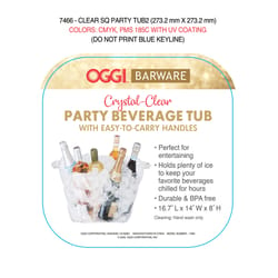 OGGI Clear Acrylic Party Tub