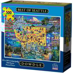 Dowdle Best of Seattle Personal Puzzle Cardboard/Paper Multicolored 500 pc