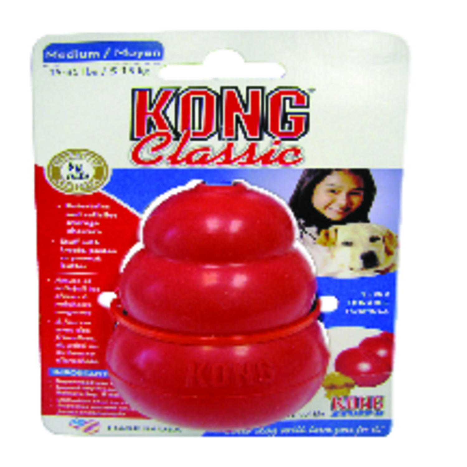 Photos - Other interior and decor KONG Red Rubber Dog Toy Medium 1 pk KO-T2 
