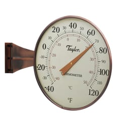 Taylor Heritage Dial Thermometer Aluminum Copper 8.5 in.