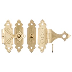 Ace Antique Brass Decorative Catch 0.9 in. 1-5/16 in. 2 pk