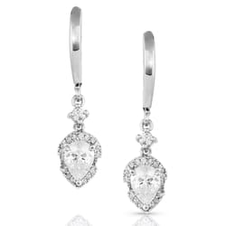 Montana Silversmiths Women's Poised Perfection Crystal Silver Earrings Water Resistant