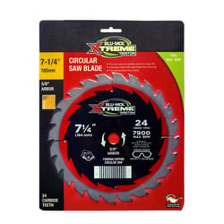 Blu-Mol Xtreme 7-1/4 in. D X 5/8 in. Carbide Tipped Circular Saw Blade 24 teeth 1 each