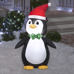 Gemmy Christmas Inflatable Penguin with Santa Hat 42 in. Inflatable