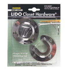 Lido 1-1/4 in. L X 1-5/16 in. D Polished Chrome Steel Closet Flange Set