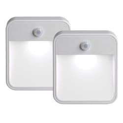 Mr. Beams White Battery Powered LED Puck Light 2 pk