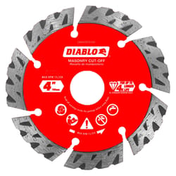 Diablo 4 in. D X 7/8 in. Diamond Segmented Turbo Masonry Cut-Off Disc