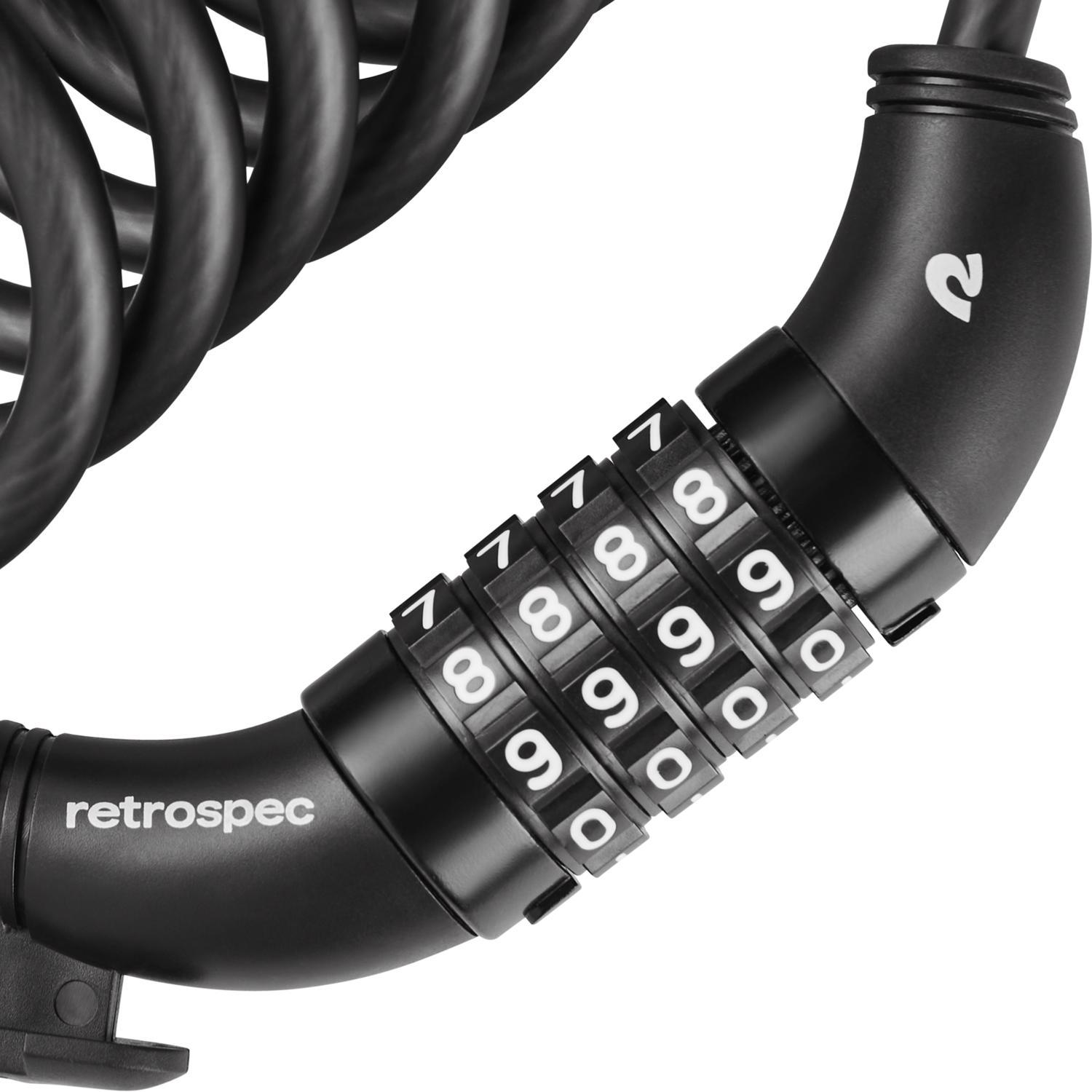 Retrospec Steel Cable Bike Locks Matte Black Mfr# 5604 - Ace