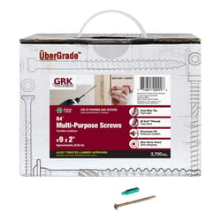 GRK Fasteners R4 No. 9 X 2 in. L Star Coated W-Cut Multi-Purpose Screws 3700 pk