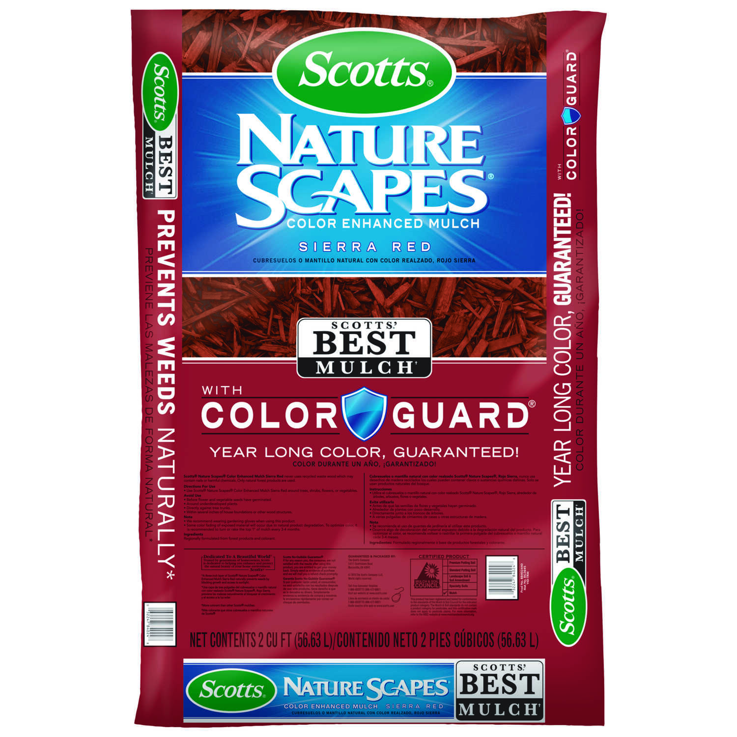 Scotts Nature Scapes Sierra Red Bark ColorEnhanced Mulch