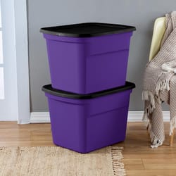 Sterilite 18 gal Purple Storage Tote 16.12 in. H X 23.5 in. W X 18.62 in. D Stackable