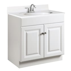 Design House Wyndham Single Semi-Gloss White Vanity Cabinet 24 in. W X 18 in. D X 31.5 in. H