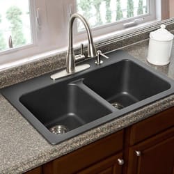 Franke Kindred Tectonite Dual Mount 33 in. W X 22 in. L Two Bowls Kitchen Sink