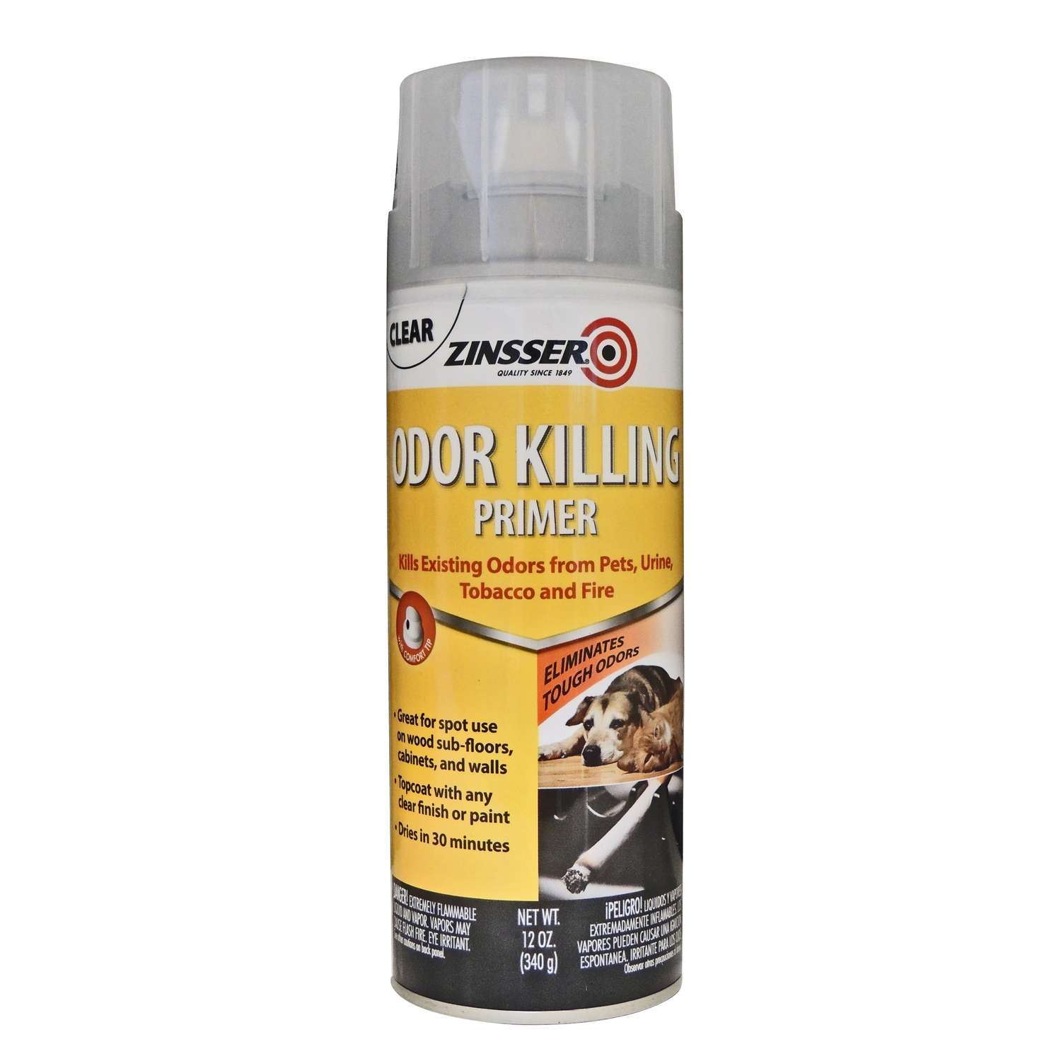 Zinsser Clear WaterBased Acrylic Odor Killing Primer 12 oz Ace Hardware
