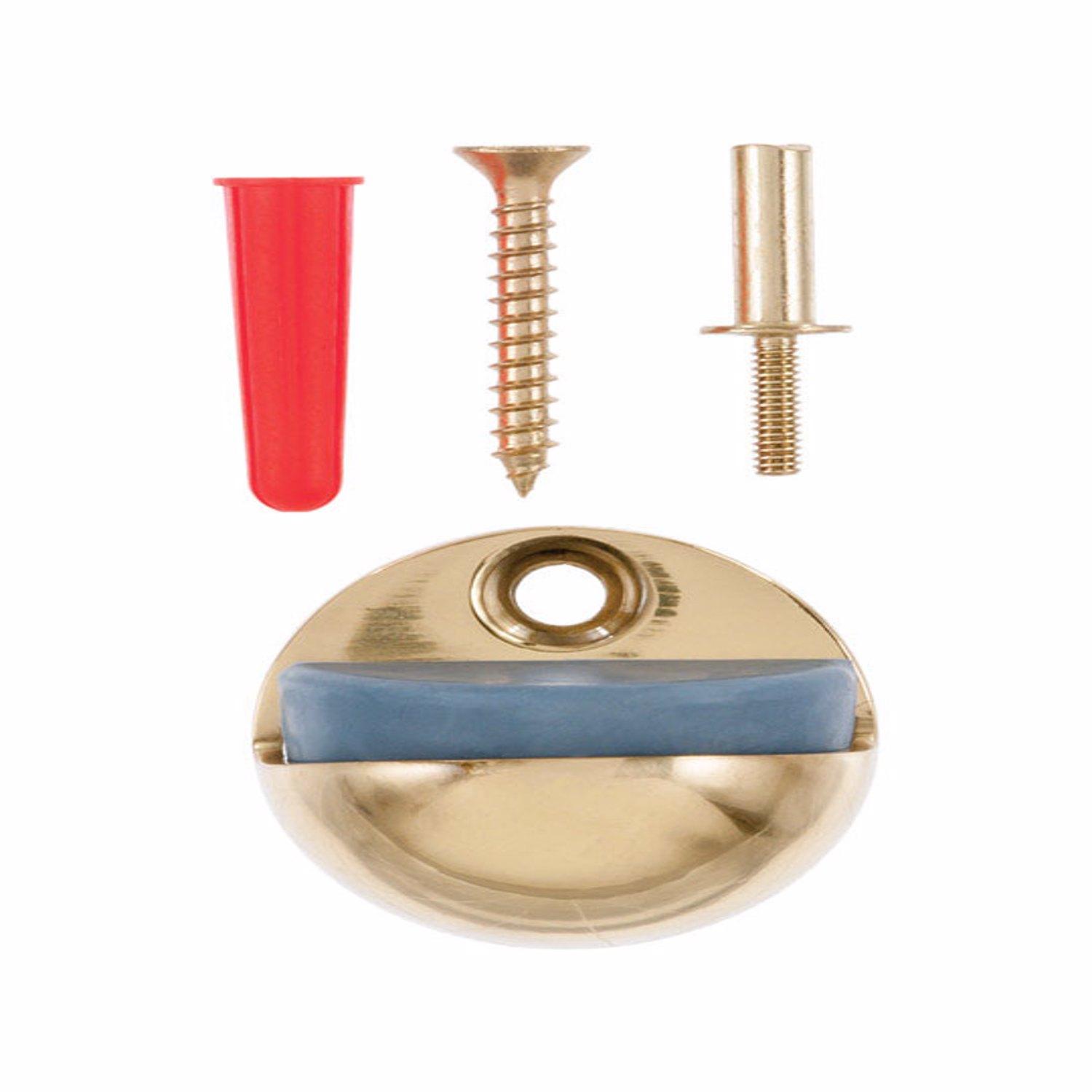 Ace 1 in. W Solid Brass w/Rubber Stop Gold Door Stop Mounts to floor - 01-3028-431 - Hardware  sku 01-3028-431