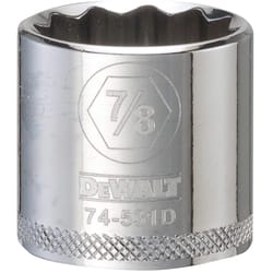 DeWalt 7/8 in. X 3/8 in. drive SAE 12 Point Socket 1 pc