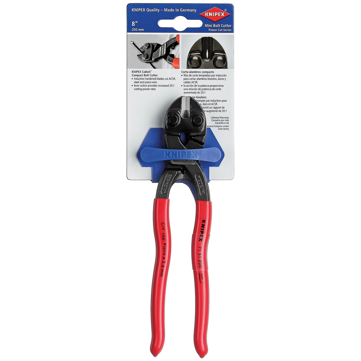 Knipex CoBolt 8 in. Compact Bolt Cutter Black/Red 1 pk Mfr
