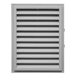 Builders Edge 18 in. W X 24 in. L Gray Copolymer Gable Vent