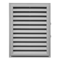 Builders Edge 18 in. W X 24 in. L Gray Copolymer Gable Vent