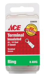 Ace Ring Terminal Red 3 pk