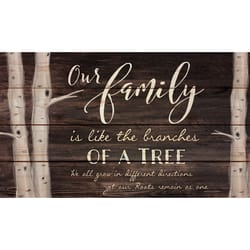 P Graham Dunn 14 in. H X 24 in. L Black/White Wood Wall Art