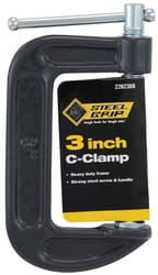Steel Grip 3 in. Adjustable C-Clamp 1 pc