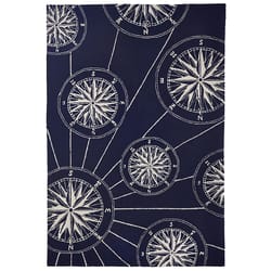 Liora Manne Frontporch 5 ft. W X 7.5 ft. L Navy Blue Traditional Polyester Area Rug