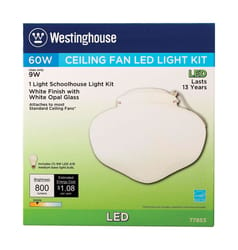 Westinghouse Semi-Gloss White Schoolhouse Ceiling Fan Light Kit