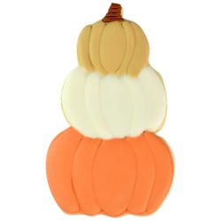 R&M International Corp International Corp 4 in. L Stacked Pumpkin Cookie Cutter Silver 1 pc
